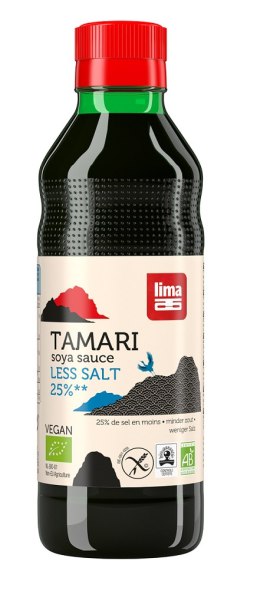 SOS SOJOWY TAMARI 25 % MNIEJ SOLI BEZGLUTENOWY BIO 250 ml - LIMA LIMA (sosy sojowe, kawy zbożowe)