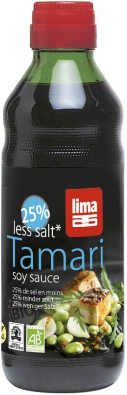 SOS SOJOWY TAMARI 25 % MNIEJ SOLI BEZGLUTENOWY BIO 500 ml - LIMA LIMA (sosy sojowe, kawy zbożowe)