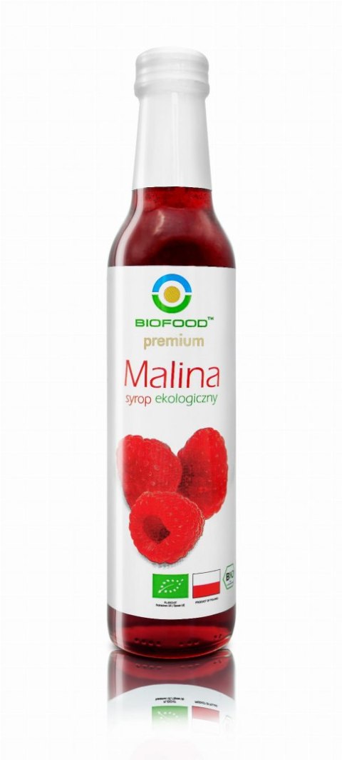 SYROP MALINOWY BIO 250 ml - BIO FOOD BIO FOOD (soki, przetwory, octy, olej kokosowy)