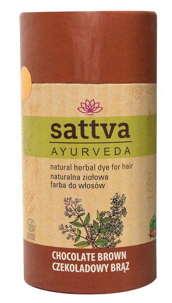 HENNA CZEKOLADOWY BRĄZ ECO 150 g - SATTVA (AYURVEDA) SATTVA (kadzidła, kosmetyki)