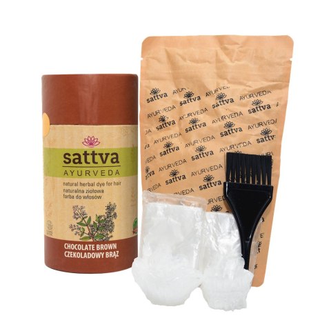 HENNA CZEKOLADOWY BRĄZ ECO 150 g - SATTVA (AYURVEDA) SATTVA (kosmetyki ajurwedyjskie, kadzidełka)
