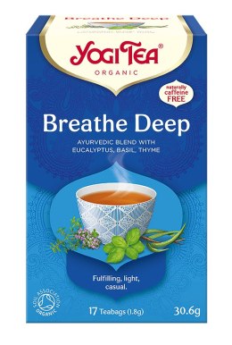 HERBATKA GŁĘBOKI ODDECH (BREATHE DEEP) BIO (17 x 1,8 g) 30,6 g - YOGI TEA YOGI TEA (herbaty i herbatki)