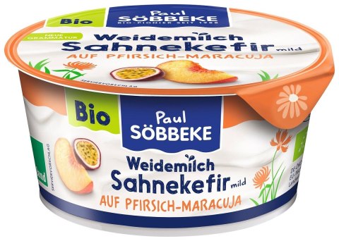 KEFIR KREMOWY BRZOSKWINIA - MARAKUJA BIO 150 g - SOBBEKE SOBBEKE (nabiał z mleka krowiego)