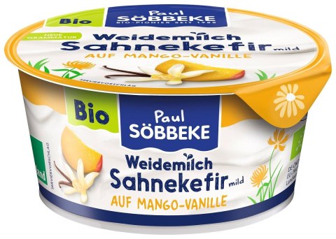 KEFIR KREMOWY MANGO - WANILIA BIO 150 g - SOBBEKE SOBBEKE (nabiał z mleka krowiego)