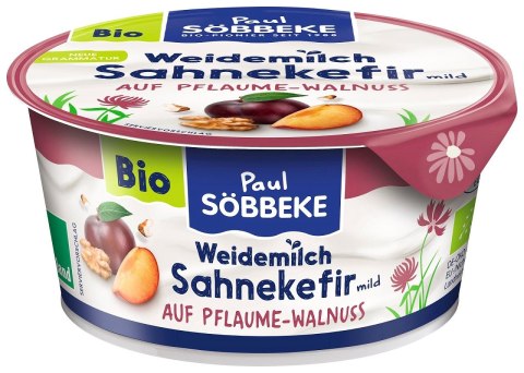 KEFIR KREMOWY ŚLIWKA - ORZECH WŁOSKI BIO 150 g - SOBBEKE SOBBEKE (nabiał z mleka krowiego)