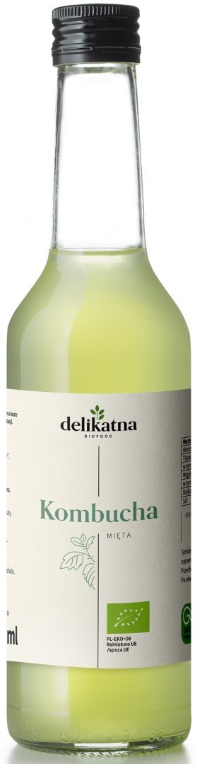 KOMBUCHA MIĘTOWA BIO 270 ml - DELIKATNA (ZAKWASOWNIA) DELIKATNA (Zakwasownia)