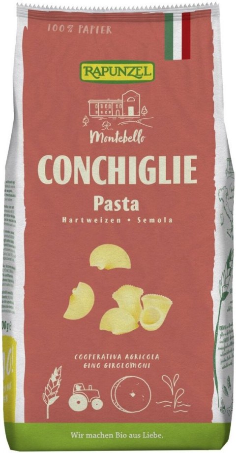 MAKARON (SEMOLINOWY) CONCHIGLIE MUSZLE BIO 500 g - RAPUNZEL RAPUNZEL (kremy orzechowe, ketchupy, czekolady)