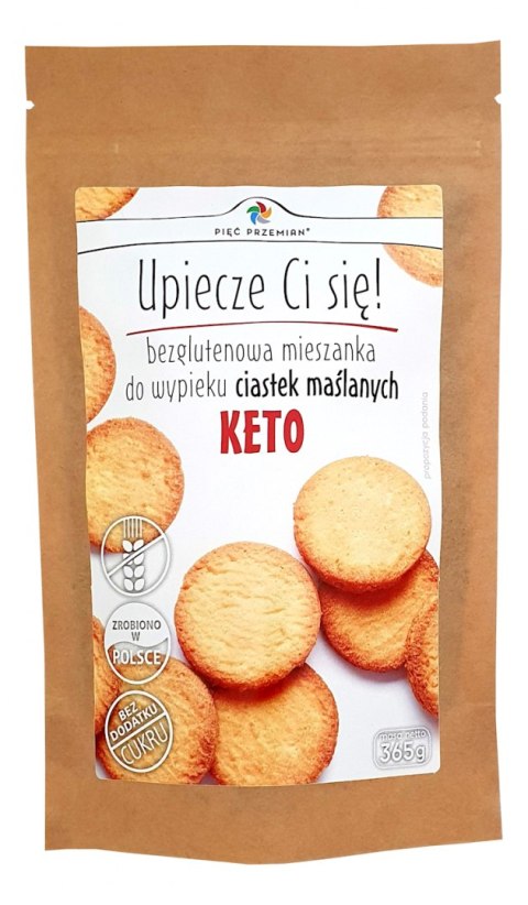 MIESZANKA DO WYPIEKU CIASTEK MAŚLANYCH BEZ DODATKU CUKRÓW BEZGLUTENOWA KETO 365 g - PIĘĆ PRZEMIAN PIĘĆ PRZEMIAN (produkty spożywcze)