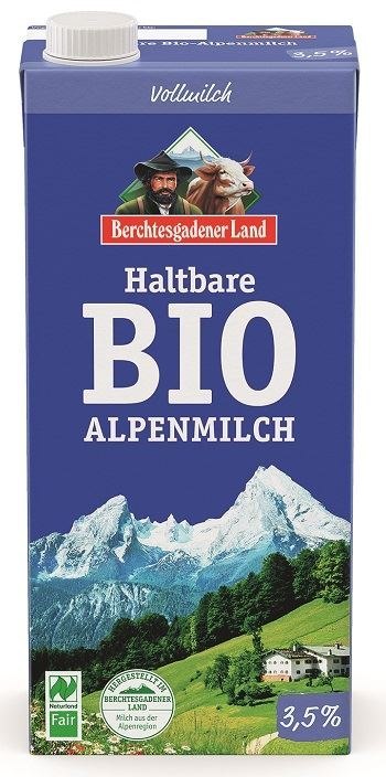 MLEKO ALPEJSKIE UHT (min. 3,5 % TŁUSZCZU) BIO 1 L - BERCHTESGADENER LAND BERCHTESGADENER LAND (nabiał)