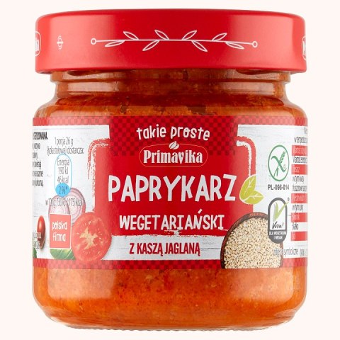 PAPRYKARZ WEGAŃSKI Z KASZĄ JAGLANĄ BEZGLUTENOWY 160 g - PRIMAVIKA PRIMAVIKA (przetwory i pasty vege)