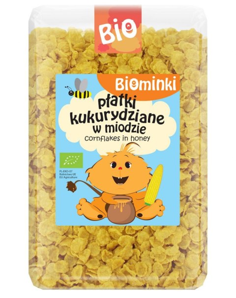 PŁATKI KUKURYDZIANE W MIODZIE BIO 500 g - BIOMINKI BIOMINKI (przekąski dla dzieci, kaszki)