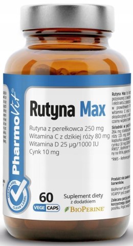 RUTYNA MAX BEZGLUTENOWA 60 KAPSUŁEK - PHARMOVIT (CLEAN LABEL) PHARMOVIT (suplementy diety)