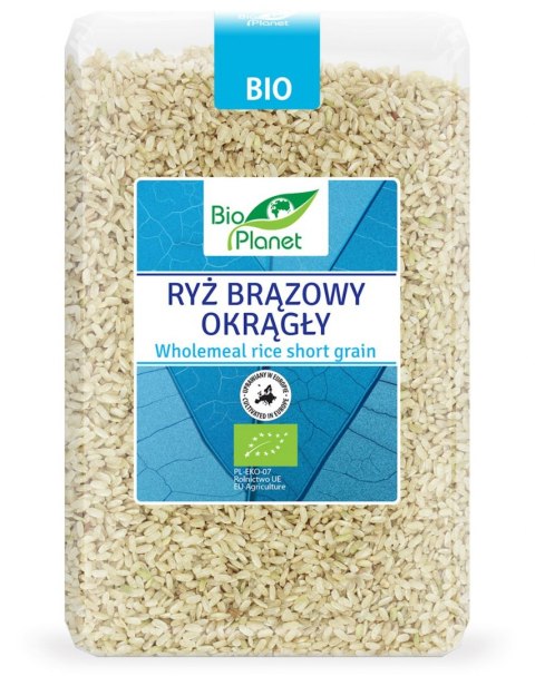 RYŻ BRĄZOWY OKRĄGŁY BIO 2 kg - BIO PLANET BIO PLANET - seria NIEBIESKA (ryże, kasze, ziarna)