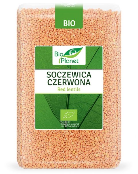 SOCZEWICA CZERWONA BIO 2 kg - BIO PLANET BIO PLANET - seria ZIELONA (strączkowe)