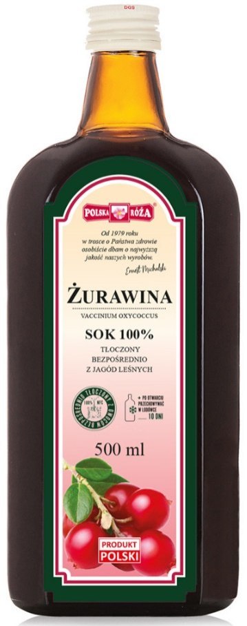 SOK Z ŻURAWINY NFC 500 ml - POLSKA RÓŻA POLSKA RÓŻA (soki owocowe, syropy, shoty)