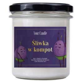 ŚWIECA SOJOWA ZAPACHOWA ŚLIWKA W KOMPOT 300 ml - YOUR CANDLE (PRODUKT SEZONOWY) YOUR CANDLE (świece, olejki eteryczne)