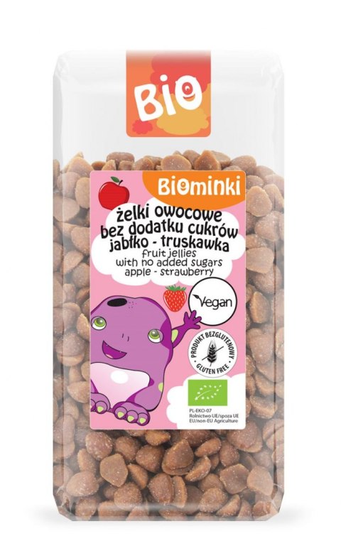 ŻELKI OWOCOWE BEZ DODATKU CUKRÓW BEZGLUTENOWE BIO 400 g - BIOMINKI BIOMINKI (przekąski dla dzieci, kaszki)