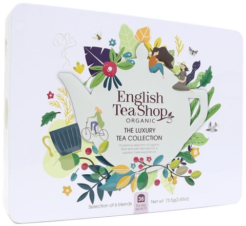 ZESTAW HERBAT I HERBATEK LUKSUSOWYCH BIO W PUSZCE (THE LUXURY - 6 SMAKÓW) (36 x 2,04 g) 73,5 g - ENGLISH TEA SHOP ORGANIC ENGLISH TEA SHOP ORGANIC (herbaty)