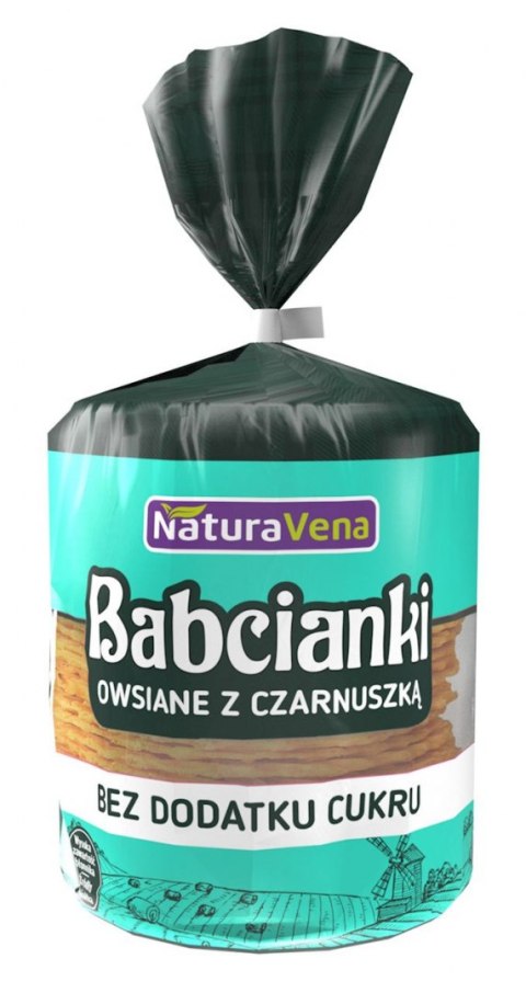 BABCIANKI OWSIANE Z CZARNUSZKĄ BEZ DODATKU CUKRÓW 100 g - NATURAVENA NATURAVENA