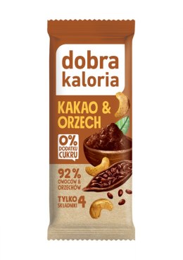 BATON DAKTYLOWY KAKAO & ORZECH BEZ DODATKU CUKRÓW 35 g - DOBRA KALORIA DOBRA KALORIA (batony, produkty śniad. i wege)