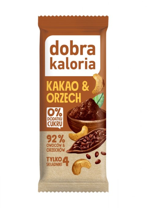 BATON DAKTYLOWY KAKAO & ORZECH BEZ DODATKU CUKRÓW 35 g - DOBRA KALORIA DOBRA KALORIA (batony, produkty śniad. i wege)