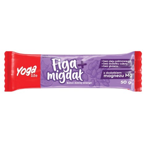 BATON FIGOWY Z MAGNEZEM BEZGLUTENOWY 50 g - YOGA LIFE