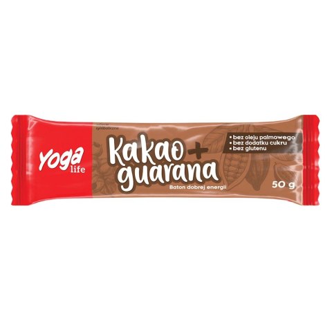 BATON DAKTYLOWY KAKAO Z GUARANĄ BEZGLUTENOWY 50 g - YOGA LIFE YOGA LIFE