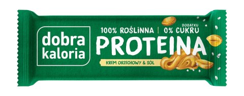 BATON PROTEINOWY KREM ORZECHOWY & WANILIA BEZ DODATKU CUKRÓW 45 g - DOBRA KALORIA DOBRA KALORIA (batony, produkty śniad. i wege)