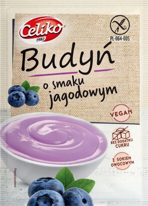 BUDYŃ O SMAKU JAGODOWYM BEZGLUTENOWY 40 g - CELIKO CELIKO (batony, galaretki, muffiny)