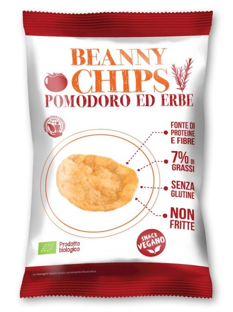 PRAŻYNKI PROTEINOWE POMIDOROWO - ZIOŁOWE BEZGLUTENOWE BIO 40 g - BEANNY CHIPS