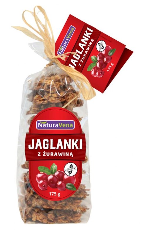 CIASTKA JAGLANKI Z ŻURAWINĄ BEZGLUTENOWE 175 g - NATURAVENA NATURAVENA