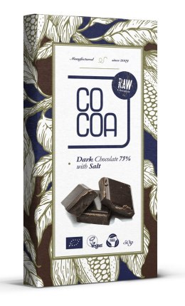 CZEKOLADA CIEMNA 75 % Z SOLĄ BIO 50 g - COCOA COCOA (czekolady i bakalie w surowej czekoladzie)