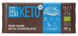 CZEKOLADA Z OLEJEM MCT BEZ DODATKU CUKRU BEZGLUTENOWA KETO BIO 40 g - COCOA COCOA (czekolady i bakalie w surowej czekoladzie)