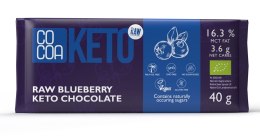 CZEKOLADA Z JAGODAMI I OLEJEM MCT BEZ DODATKU CUKRU BEZGLUTENOWA KETO BIO 40 g - COCOA COCOA (czekolady i bakalie w surowej czekoladzie)