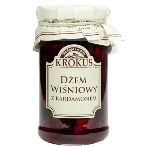 DŻEM WIŚNIOWY Z KARDAMONEM O OBNIŻONEJ ZAWARTOŚCI CUKRU BEZGLUTENOWY 235 g - KROKUS KROKUS (przetwory owocowe i warzywne)