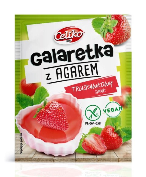 GALARETKA Z AGAREM O SMAKU TRUSKAWKOWYM BEZGLUTENOWA 45 g - CELIKO CELIKO (batony, galaretki, muffiny)