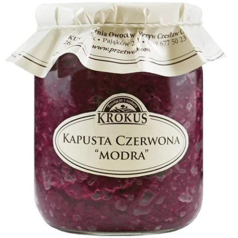 KAPUSTA CZERWONA MODRA 500 g - KROKUS KROKUS (przetwory owocowe i warzywne)