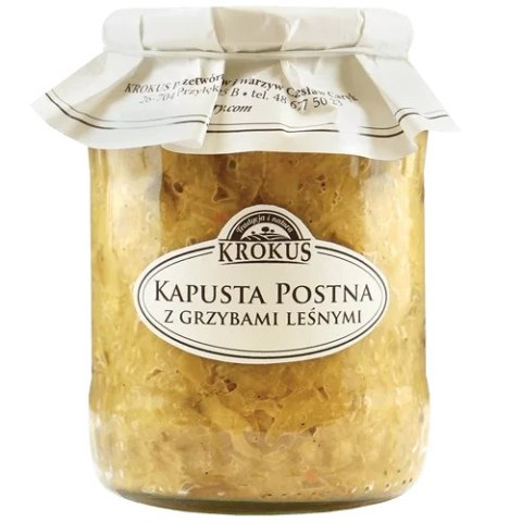 KAPUSTA KISZONA POSTNA Z GRZYBAMI LEŚNYMI 670 g - KROKUS KROKUS (przetwory owocowe i warzywne)