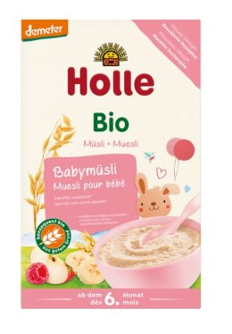 KASZKA ZBOŻOWA MUSLI MALINA - JABŁKO - BANAN BEZ DODATKU CUKRÓW OD 6 MIESIĄCA DEMETER BIO 250 g - HOLLE HOLLE (żywność dla niemowląt)