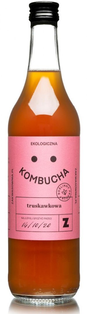 KOMBUCHA TRUSKAWKOWA BIO 270 ml - DELIKATNA (ZAKWASOWNIA) DELIKATNA (Zakwasownia)