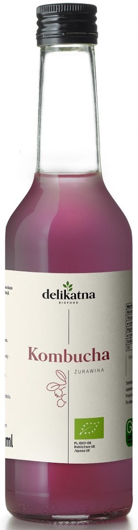 KOMBUCHA ŻURAWINOWA BIO 270 ml - DELIKATNA (ZAKWASOWNIA) DELIKATNA (Zakwasownia)