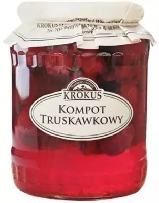 KOMPOT TRUSKAWKOWY 640 g (260 g) - KROKUS KROKUS (przetwory owocowe i warzywne)