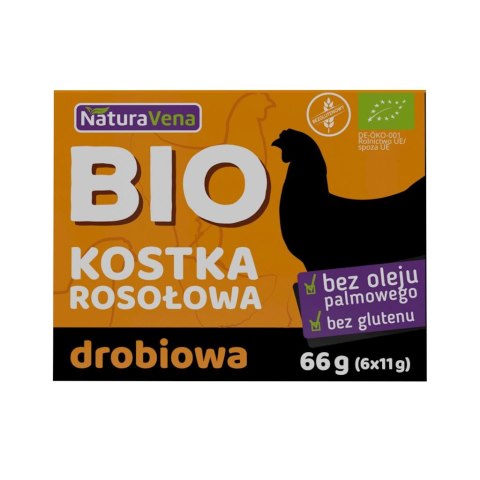 BULION - KOSTKI DROBIOWE BEZGLUTENOWE BIO (6 x 11 g) 66 g - NATURAVENA NATURAVENA BIO