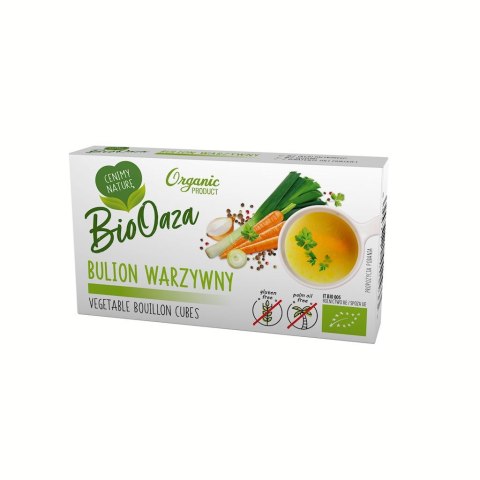 BULION - KOSTKI WARZYWNE BEZ DODATKU CUKRÓW BEZGLUTENOWE BIO (6 x 11 g) 66 g - BIOOAZA BIOOAZA (kostki rosołowe, buliony)