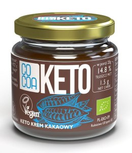 KREM MIGDAŁOWO - KAKAOWY Z OLEJEM MCT BEZ DODATKU CUKRU BEZGLUTENOWY KETO BIO 200 g - COCOA COCOA (czekolady i bakalie w surowej czekoladzie)