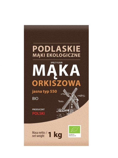 MĄKA ORKISZOWA JASNA TYP 550 BIO 1 kg - BIO LIFE (MĄKI PODLASKIE) BIO LIFE (mieszanki do pieczenia chleba, mąki)