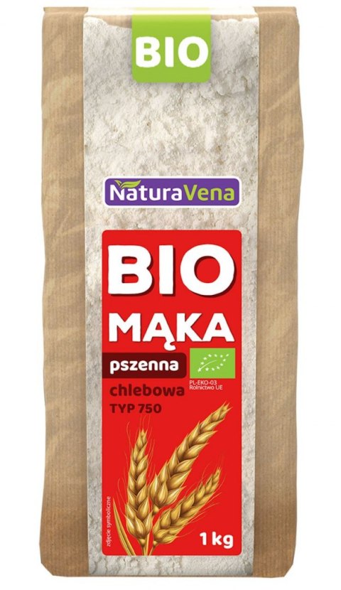 MĄKA PSZENNA CHLEBOWA TYP 750 BIO 1 kg - NATURAVENA NATURAVENA BIO