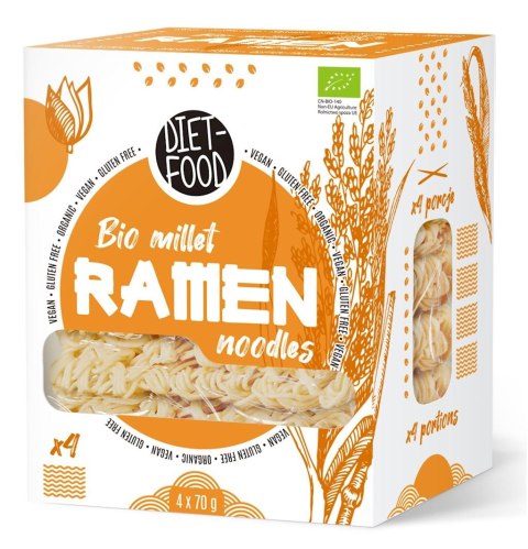 MAKARON (JAGLANY) RAMEN BEZGLUTENOWY BIO 280 g - DIET-FOOD DIET-FOOD