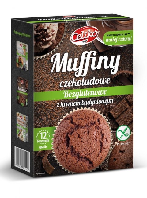 MIESZANKA NA MUFFINY CZEKOLADOWE Z KREMEM BUDYNIOWYM BEZGLUTENOWA 310 g - CELIKO CELIKO (batony, galaretki, mieszanki do wypieków)