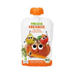 MUS JABŁKO - GRUSZKA - MARCHEW - DYNIA BEZ DODATKU CUKRÓW BEZGLUTENOWY OD 6 MIESIĄCA BIO 100 g - FRECHE FREUNDE FRECHE FREUNDE (przeciery owocowe, przekąski)